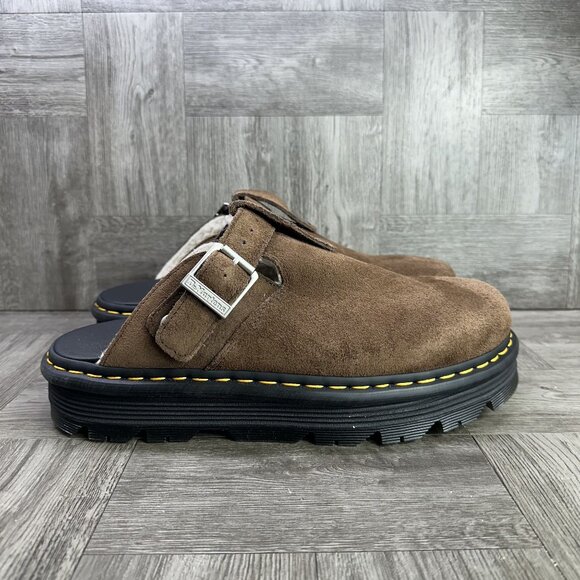 Dr. Marten's Zebzag Men's size 12 Slingback Platform Brown Suede Mule - Picture 1 of 8